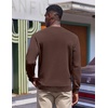 image:imageCOOFANDY Mens Fleece Crewneck Sweatshirt Casual Long Sleeve Pullover Fall Winter Warm Sweatshirts Fashion PulloversBrown