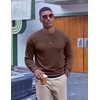 image:imageCOOFANDY Mens Fleece Crewneck Sweatshirt Casual Long Sleeve Pullover Fall Winter Warm Sweatshirts Fashion PulloversBrown