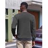 image:imageCOOFANDY Mens Fleece Crewneck Sweatshirt Casual Long Sleeve Pullover Fall Winter Warm Sweatshirts Fashion PulloversDark Gray