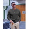 image:imageCOOFANDY Mens Fleece Crewneck Sweatshirt Casual Long Sleeve Pullover Fall Winter Warm Sweatshirts Fashion PulloversDark Gray
