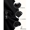 image:imageCOOFANDY Mens Fleece Quarter Zip Pullover Long Sleeve Mock Neck SweatshirtBlack