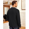 image:imageCOOFANDY Mens Fleece Quarter Zip Pullover Long Sleeve Mock Neck SweatshirtBlack