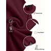image:imageCOOFANDY Mens Fleece Quarter Zip Pullover Long Sleeve Mock Neck SweatshirtBurgundy