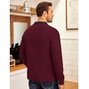 image:imageCOOFANDY Mens Fleece Quarter Zip Pullover Long Sleeve Mock Neck SweatshirtBurgundy