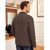image:imageCOOFANDY Mens Fleece Quarter Zip Pullover Long Sleeve Mock Neck SweatshirtChestnut Brown