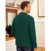 image:imageCOOFANDY Mens Fleece Quarter Zip Pullover Long Sleeve Mock Neck SweatshirtDark Green