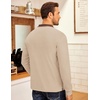 image:imageCOOFANDY Mens Fleece Quarter Zip Pullover Long Sleeve Mock Neck SweatshirtKhaki