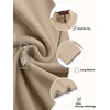 image:imageCOOFANDY Mens Fleece Quarter Zip Pullover Long Sleeve Mock Neck SweatshirtKhaki