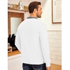 image:imageCOOFANDY Mens Fleece Quarter Zip Pullover Long Sleeve Mock Neck SweatshirtWhite