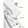 image:imageCOOFANDY Mens Fleece Quarter Zip Pullover Long Sleeve Mock Neck SweatshirtWhite