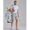 image:imageCOOFANDY Mens Golf Shorts 7 Lightweight Elastic Waistband Casual Shorts  Stretch Shorts for Men Zipper Pockets Quick Dry Durable and AntiPilling Summer Beach ShortsLight Grey