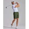 image:imageCOOFANDY Mens Golf Shorts 7 Lightweight Elastic Waistband Casual Shorts  Stretch Shorts for Men Zipper Pockets Quick Dry Durable and AntiPilling Summer Beach ShortsArmy Green