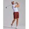 image:imageCOOFANDY Mens Golf Shorts 7 Lightweight Elastic Waistband Casual Shorts  Stretch Shorts for Men Zipper Pockets Quick Dry Durable and AntiPilling Summer Beach ShortsWine Red