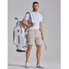 image:imageCOOFANDY Mens Golf Shorts 7 Lightweight Elastic Waistband Casual Shorts  Stretch Shorts for Men Zipper Pockets Quick Dry Durable and AntiPilling Summer Beach ShortsLight Khaki