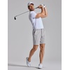 image:imageCOOFANDY Mens Golf Shorts 7 Lightweight Elastic Waistband Casual Shorts  Stretch Shorts for Men Zipper Pockets Quick Dry Durable and AntiPilling Summer Beach ShortsLight Grey
