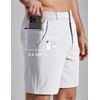 image:imageCOOFANDY Mens Golf Shorts 7 Lightweight Elastic Waistband Casual Shorts  Stretch Shorts for Men Zipper Pockets Quick Dry Durable and AntiPilling Summer Beach ShortsWhite