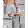 image:imageCOOFANDY Mens Golf Shorts 7 Lightweight Elastic Waistband Casual Shorts  Stretch Shorts for Men Zipper Pockets Quick Dry Durable and AntiPilling Summer Beach ShortsLight Grey