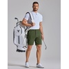 image:imageCOOFANDY Mens Golf Shorts 7 Lightweight Elastic Waistband Casual Shorts  Stretch Shorts for Men Zipper Pockets Quick Dry Durable and AntiPilling Summer Beach ShortsArmy Green