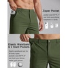 image:imageCOOFANDY Mens Golf Shorts 7 Lightweight Elastic Waistband Casual Shorts  Stretch Shorts for Men Zipper Pockets Quick Dry Durable and AntiPilling Summer Beach ShortsArmy Green