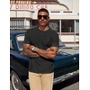 image:imageCOOFANDY Mens Henley Shirts Short Sleeve Texture Casual Button Tee Shirts  Lightweigh CasualTextured FabricSummerClassicBasicComfortableBreathable01black