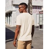 image:imageCOOFANDY Mens Henley Shirts Short Sleeve Texture Casual Button Tee Shirts  Lightweigh CasualTextured FabricSummerClassicBasicComfortableBreathableBeige