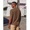 image:imageCOOFANDY Mens Henley Shirts Short Sleeve Texture Casual Button Tee Shirts  Lightweigh CasualTextured FabricSummerClassicBasicComfortableBreathableBrowm