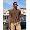 image:imageCOOFANDY Mens Henley Shirts Short Sleeve Texture Casual Button Tee Shirts  Lightweigh CasualTextured FabricSummerClassicBasicComfortableBreathableBrowm