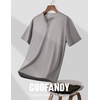 image:imageCOOFANDY Mens Henley Shirts Short Sleeve Texture Casual Button Tee Shirts  Lightweigh CasualTextured FabricSummerClassicBasicComfortableBreathableLight Grey