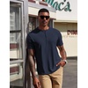 image:imageCOOFANDY Mens Henley Shirts Short Sleeve Texture Casual Button Tee Shirts  Lightweigh CasualTextured FabricSummerClassicBasicComfortableBreathableNavy Blue