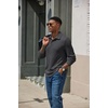 image:imageCOOFANDY Mens Knit Polo Shirt Long Sleeve Polo Sweaters Casual Golf Shirts  long sleeve knit shirtsknitted polo shirtsfleece shirtDark Grey