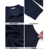 image:imageCOOFANDY Mens Knit Polo Shirt Long Sleeve Polo Sweaters Casual Golf Shirts  long sleeve knit shirtsknitted polo shirtsfleece shirtNavy Blue