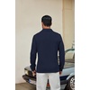 image:imageCOOFANDY Mens Knit Polo Shirt Long Sleeve Polo Sweaters Casual Golf Shirts  long sleeve knit shirtsknitted polo shirtsfleece shirtNavy Blue