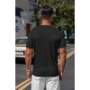 image:imageCOOFANDY Mens Knit TShirts Casual Crewneck Short Sleeve Shirts Summer Tops Basic Pullover TeesAll Black