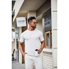 image:imageCOOFANDY Mens Knit TShirts Casual Crewneck Short Sleeve Shirts Summer Tops Basic Pullover TeesAll White