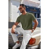 image:imageCOOFANDY Mens Knit TShirts Casual Crewneck Short Sleeve Shirts Summer Tops Basic Pullover TeesArmy Green