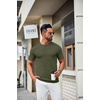 image:imageCOOFANDY Mens Knit TShirts Casual Crewneck Short Sleeve Shirts Summer Tops Basic Pullover TeesArmy Green