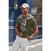 image:imageCOOFANDY Mens Knit TShirts Casual Crewneck Short Sleeve Shirts Summer Tops Basic Pullover TeesArmy Green