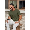 image:imageCOOFANDY Mens Knit TShirts Casual Crewneck Short Sleeve Shirts Summer Tops Basic Pullover TeesArmy Green