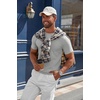 image:imageCOOFANDY Mens Knit TShirts Casual Crewneck Short Sleeve Shirts Summer Tops Basic Pullover TeesGrey