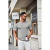 image:imageCOOFANDY Mens Knit TShirts Casual Crewneck Short Sleeve Shirts Summer Tops Basic Pullover TeesGrey