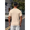 image:imageCOOFANDY Mens Knit TShirts Casual Crewneck Short Sleeve Shirts Summer Tops Basic Pullover TeesLight Khaki