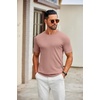 image:imageCOOFANDY Mens Knit TShirts Casual Crewneck Short Sleeve Shirts Summer Tops Basic Pullover TeesLight Pink
