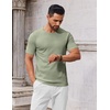 image:imageCOOFANDY Mens Knit TShirts Casual Crewneck Short Sleeve Shirts Summer Tops Basic Pullover TeesSage Green