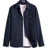 image:imageCOOFANDY Mens Long Sleeve Button Up Shirt Jacket with Flap PocketsNavy