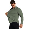 image:imageCOOFANDY Mens Muscle Fit Dress Shirts Casual Button Down Long Sleeve  4Way Stretch Wrinkle Free Slim Fit Lightweight Breathable Move Freely Bussiness Casual Soft and SkinFriendlyOlive Green