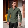 image:imageCOOFANDY Mens Muscle Fit Dress Shirts Casual Button Down Long Sleeve  4Way Stretch Wrinkle Free Slim Fit Lightweight Breathable Move Freely Bussiness Casual Soft and SkinFriendlyOlive Green