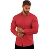 image:imageCOOFANDY Mens Muscle Fit Dress Shirts Casual Button Down Long Sleeve  4Way Stretch Wrinkle Free Slim Fit Lightweight Breathable Move Freely Bussiness Casual Soft and SkinFriendlyRed