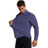 image:imageCOOFANDY Mens Muscle Fit Dress Shirts Casual Button Down Long Sleeve  4Way Stretch Wrinkle Free Slim Fit Lightweight Breathable Move Freely Bussiness Casual Soft and SkinFriendlyNavy Blue