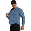 image:imageCOOFANDY Mens Muscle Fit Dress Shirts Casual Button Down Long Sleeve  4Way Stretch Wrinkle Free Slim Fit Lightweight Breathable Move Freely Bussiness Casual Soft and SkinFriendlyDark Blue