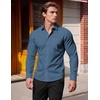 image:imageCOOFANDY Mens Muscle Fit Dress Shirts Casual Button Down Long Sleeve  4Way Stretch Wrinkle Free Slim Fit Lightweight Breathable Move Freely Bussiness Casual Soft and SkinFriendlyDark Blue